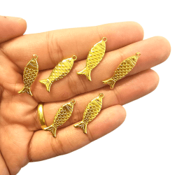 PINGENTE EM ALUMÍNIO PEIXE - 25MM X 9MM - C/6 PINGENTE EM ALUMÍNIO PEIXE - 25MM X 9MM - C/6