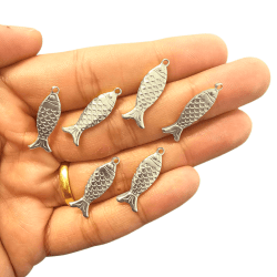 PINGENTE EM ALUMÍNIO PEIXE - 25MM X 9MM - C/6 PINGENTE EM ALUMÍNIO PEIXE - 25MM X 9MM - C/6