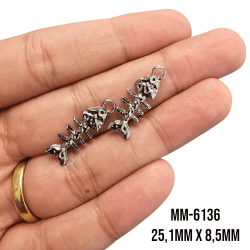 PINGENTE ESPINHA DE PEIXE - MM6136 - 25,1MM X 8,5MM - C/2 PINGENTE ESPINHA DE PEIXE - MM6136 - 25,1MM X 8,5MM - C/2