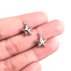 PINGENTE AÇO INOX - ESTRELA - BTP014 - 14,3MM X 11,3MM - C/6