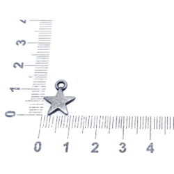 PINGENTE EZ7004 - ESTRELA - 11,8MM X 14,4MM C/6