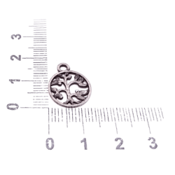 PINGENTE EZ7726 - MEDALHA ARVORE DA VIDA - 14,3MM X 17,5MM C/6
