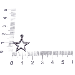 PINGENTE EZ7775 - ESTRELA - 19,7MM X 23MM C/4