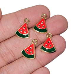 PINGENTE FATIA MELANCIA COLORS - 16,1MM X 12,3MM - C/4 