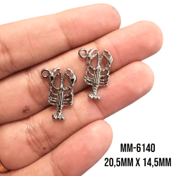 PINGENTE LAGOSTA - MM6140 - 20,5MM X 14,5MM - C/2 PINGENTE LAGOSTA - MM6140 - 20,5MM X 14,5MM - C/2