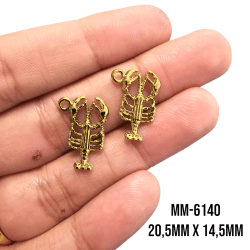 PINGENTE LAGOSTA - MM6140 - 20,5MM X 14,5MM - C/2 PINGENTE LAGOSTA - MM6140 - 20,5MM X 14,5MM - C/2