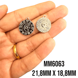 PINGENTE MEDALHA SIGNOS - MM6063 - 21,8MM X 18,8MM - C/2