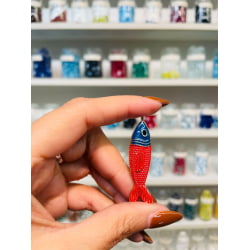 PINGENTE PEIXE GAROUPA ESMALTADO - 48MM X 11,5MM - DOURADO - UND