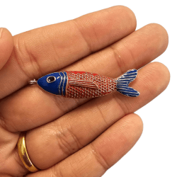 PINGENTE PEIXE GAROUPA ESMALTADO - 48MM X 11,5MM - NIQUEL - UND 