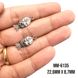 PINGENTE PEIXINHO - MM6135 - 22,6MM X 8,7MM - C/2 PINGENTE PEIXINHO - MM6135 - 22,6MM X 8,7MM - C/2