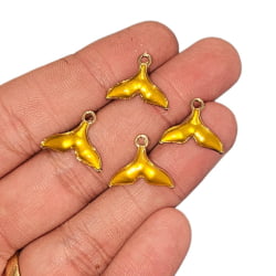 PINGENTE RABO DE SEREIA COLORS - DOURADO - 14,2MM X 17,3MM - C/4