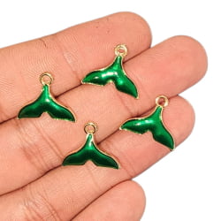 PINGENTE RABO DE SEREIA COLORS - DOURADO - 14,2MM X 17,3MM - C/4
