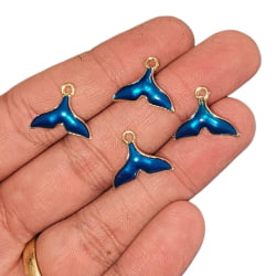 PINGENTE RABO DE SEREIA COLORS - DOURADO - 14,2MM X 17,3MM - C/4