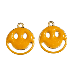 PINGENTE 12558 SMILE MEDALHINHA 16MM - DOURADO - C/2