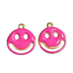 PINGENTE 12558 SMILE MEDALHINHA 16MM - DOURADO - C/2