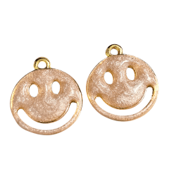 PINGENTE 12558 SMILE MEDALHINHA 16MM - DOURADO - C/2