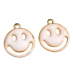 PINGENTE 12558 SMILE MEDALHINHA 16MM - DOURADO - C/2