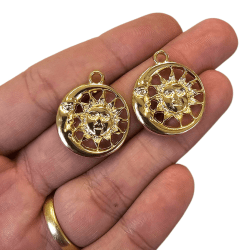 PINGENTE SOL & LUA - MM5600 - 28MM X 24MM 