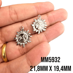PINGENTE SOL - MM5932 - 21,8MM X 19,4MM - C/2