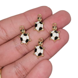 PINGENTE TARTAGURA COLORS - 18MM X 9,9MM - DOURADO - C/4