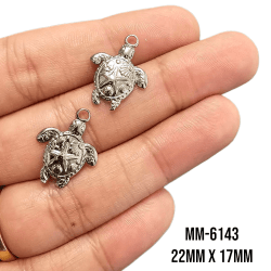 PINGENTE TARTARUGA - MM6143 - 22MM X 17MM - C/2 PINGENTE TARTARUGA - MM6143 - 22MM X 17MM - C/2