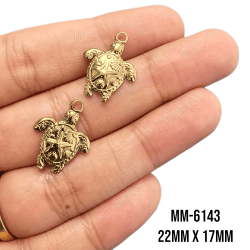 PINGENTE TARTARUGA - MM6143 - 22MM X 17MM - C/2 PINGENTE TARTARUGA - MM6143 - 22MM X 17MM - C/2