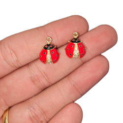 PINGETE JOANINHA COLORS - DOURADO - 16,1MM  X 13MM - C/2