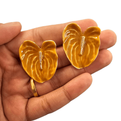 BRINCO FLOR ANTÚRIO 14115 31MM X 26MM - ESMALTADO - PAR