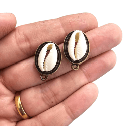 PINO DE BRINCO OVAL BUZIOS 1S - 24,2MM X 16,3MM - PAR 