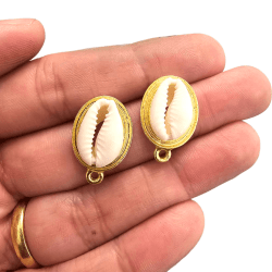 PINO DE BRINCO OVAL BUZIOS 1S - 24,2MM X 16,3MM - PAR 