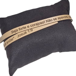 TIRA COURO JOSUÉ 1:9 - 34CM X 0,8CM - UND  