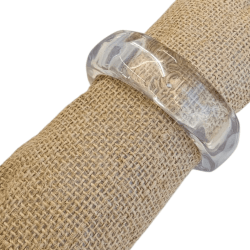BRACELETE RESINA REDONDO BATIDA PEDRA- UND  
