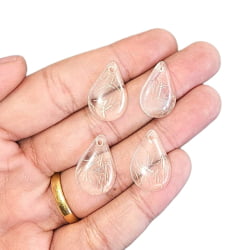 PINGENTE GOTA RESINA 22MM X 14MM - C/4