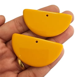 PINGENTE RESINA MEIA LUA 30MM X 57MM - C/2